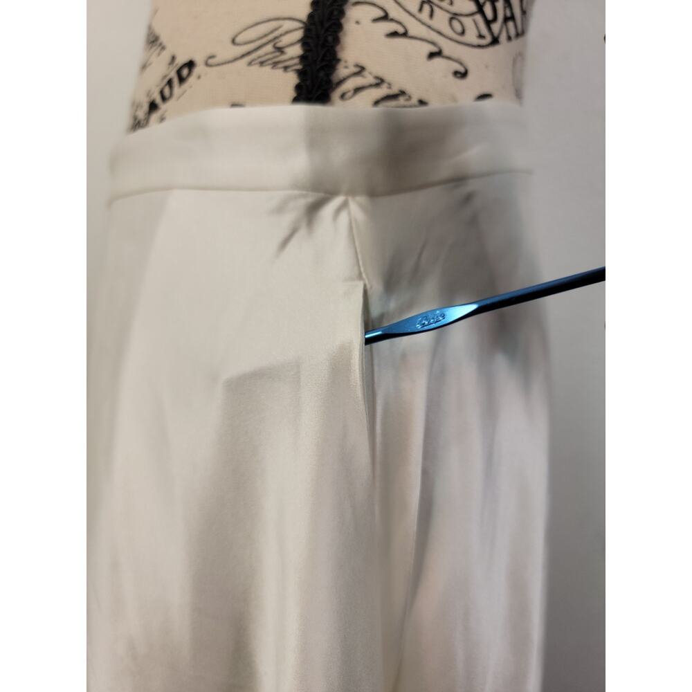 Lilysilk Slip Silk Maxi Skirt Size 6 Pockets Pearl Zip Office Capsule Minimal - Picture 4 of 11